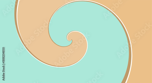 Abstract swirl pattern with soft earth tones in flat design