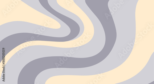 Pastel abstract wavy background with curved stripes in minimalist cool tone design
