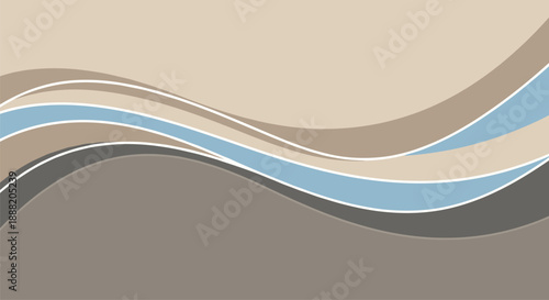 Abstract wave pattern with earth tones and blue accents