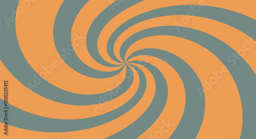 Dynamic spiral pattern with orange and gray swirling design
