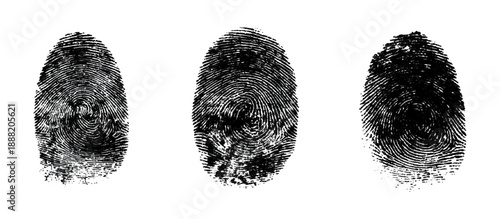 Abstract fingerprint brush ink pattern set isolated background. grunge hand fingerprint mark illustration overlay texture and creative art print.