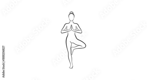 woman practicing yoga tree pose for balance and mindfulness in a serene fitness studio setting ideal for wellness and lifestyle content