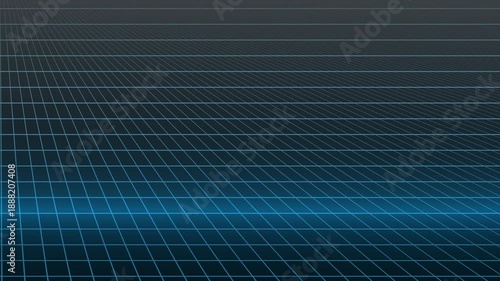 Abstract Blue Grid Horizon Background
