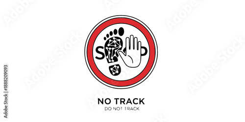 Do Not Track Anti-Surveillance Privacy Icon