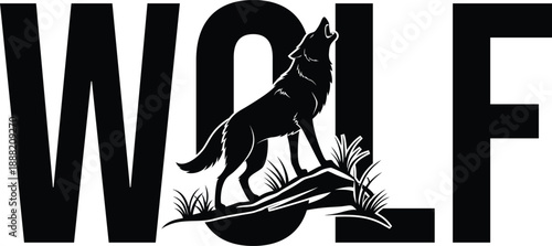Simple Wolf Design Graphic