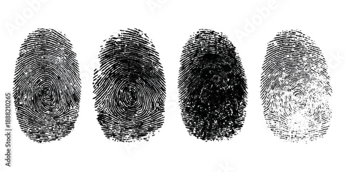 Abstract fingerprint brush ink pattern set isolated background. grunge hand fingerprint mark illustration overlay texture and creative art print.