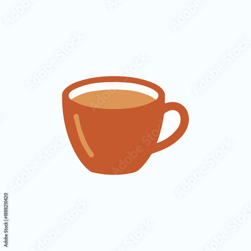 Tea, Chai cup icon logo flat vector design
