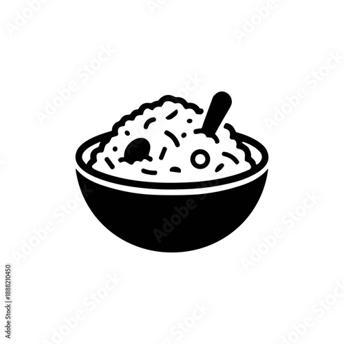Biriyani icon logo flat vector design