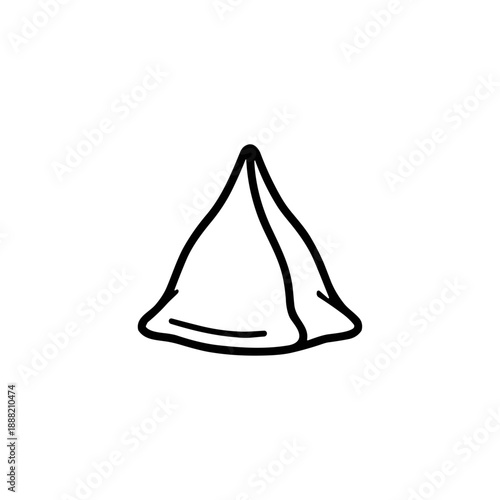  Samosa icon logo flat vector design