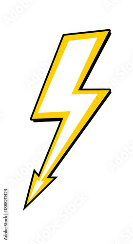 A Dynamic Stylized Vector Icon Capturing Raw Electrical Energy and Powerful Current. transparent.