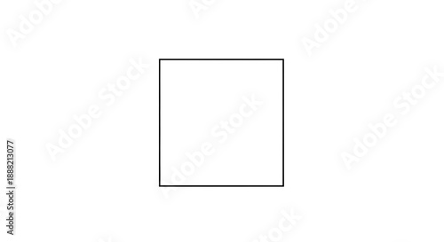 Simple square shape isolated on white background for graphic design