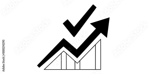 Reliable Growth Proven Success Trend Icon