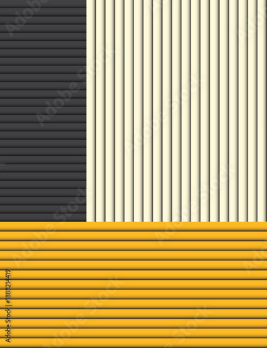 Modern Abstract Geometric Background with 3D Striped Texture and Contrast Colors. Template for Banner, background and etc.