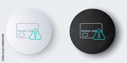 Line Credit card icon isolated on grey background. Online payment. Cash withdrawal. Financial operations. Shopping sign. Colorful outline concept. Vector