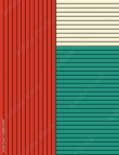 Modern Abstract Geometric Background with 3D Striped Texture and Contrast Colors. Template for Banner, background and etc.