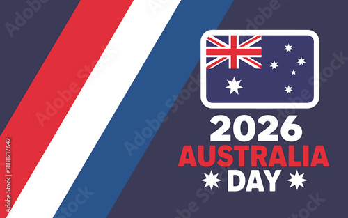 Celebrate 2026 Australia Day with Flag Graphic Design