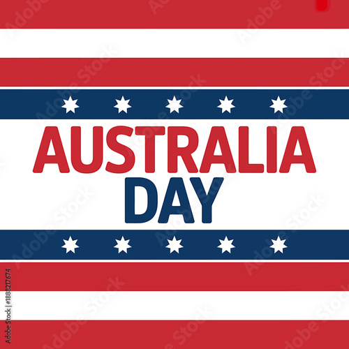 Australia Day Celebration Graphic with National Flag