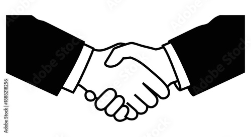 business handshake illustration representing partnership and agreement between professionals for corporate success and deal completion concept visuals