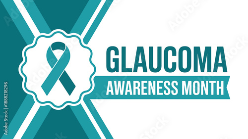 Glaucoma Awareness Month Ribbon Graphic Design Template