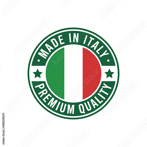 Italian Made Premium Quality Badge with National Flag