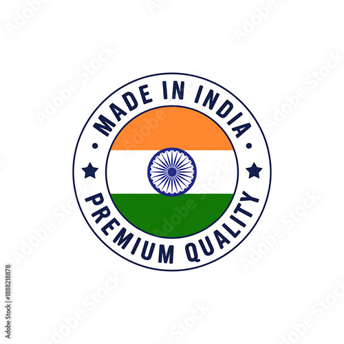 Indian Flag Badge Made in India Premium Quality Seal