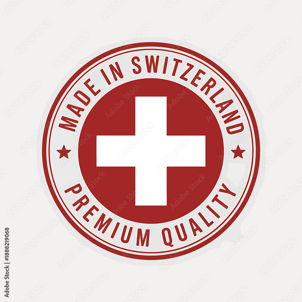 Obraz premium Swiss Made Premium Quality Stamp Badge for Products