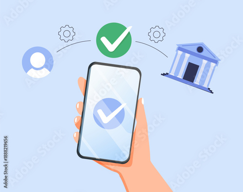 Online banking transfer money concept vector illustration. Internet bank account deposit. Finance business. Financial