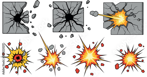 Explosion Effects A Collection of Dynamic Illustrations for Graphic Design and Animation Projects