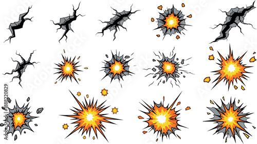 Explosions and Cracks A Set of Dynamic Visual Elements for Design Projects