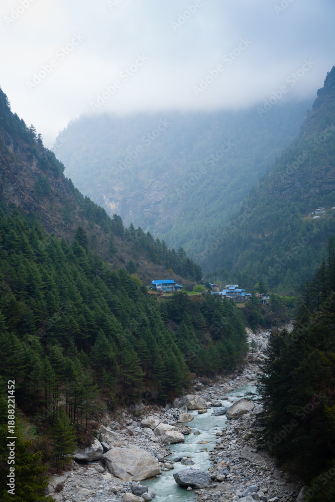 Fototapeta premium Dudh Koshi river along EBC trek, Nepal