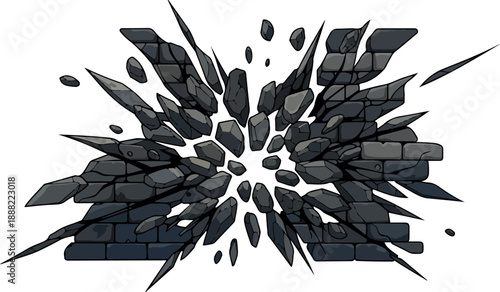 Breaking the Barrier An Artistic Depiction of Fragmentation and Destruction