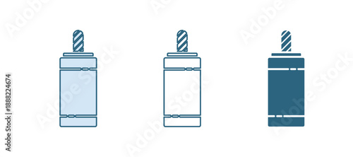 Blue Firework icon isolated on white background. Concept of fun party. Explosive pyrotechnic symbol. Vector