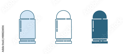 Blue Bullet icon isolated on white background. Vector