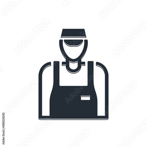 Black Seller icon isolated on white background. Vector