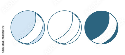 Blue Beach ball icon isolated on white background. Children toy. Vector