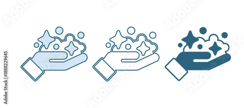 Blue Gold mine icon isolated on white background. Vector