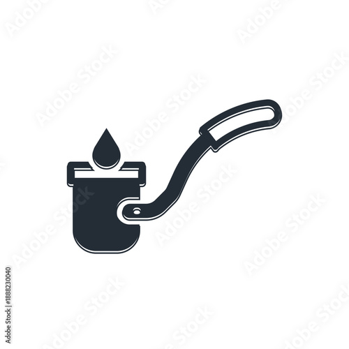 Black Sauna ladle icon isolated on white background. Vector