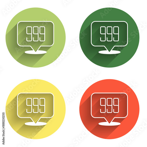 Set Gold bars 24k icon isolated with long shadow background. Banking business concept. Color circle button. Vector
