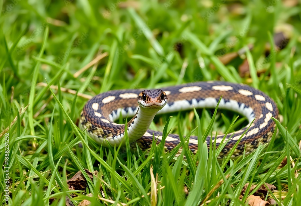 Obraz premium A view of a Viper in the grass