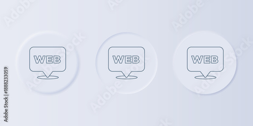 Grey Web and graphic design icon isolated on grey background. Creative and development. Set icons in square buttons. Vector