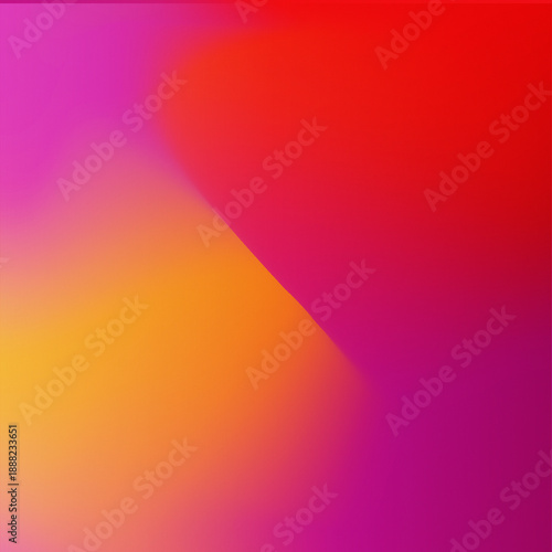 Vibrant gradient background with pink, orange, and red hues