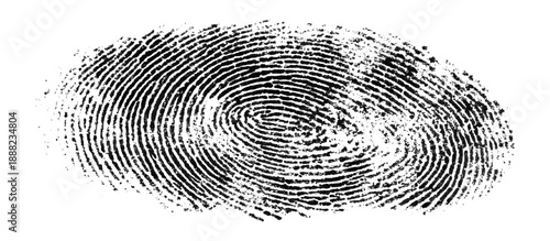 Grunge fingerprint texture background. vector ink splatters distressed brush stroke overlay. crime investigation fingerprint art print featuring damaged marks.