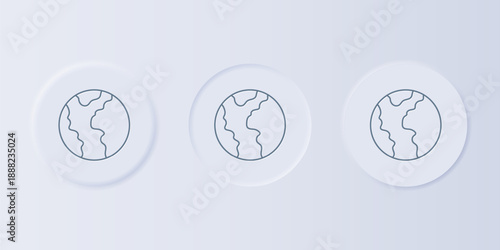 Grey Global economic crisis icon isolated on grey background. World finance crisis. Set icons in square buttons. Vector