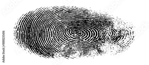 Grunge fingerprint texture background. vector ink splatters distressed brush stroke overlay. crime investigation fingerprint art print featuring damaged marks.