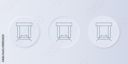 Grey Gold mine icon isolated on grey background. Set icons in square buttons. Vector
