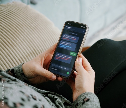 Photography Woman Receives Suspicious SMS Text Message Stating Past Due State Toll Road Fees
