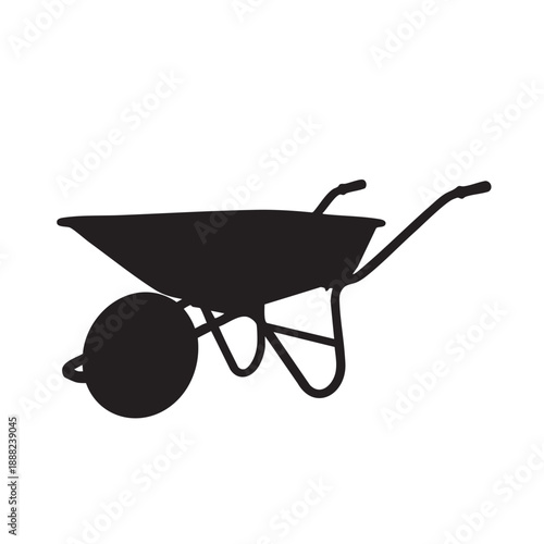wheelbarrow on white background