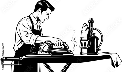 Professional Tailor Iron Pressing Board Silhouette
