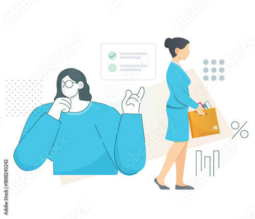 Lay Off - Loss of Job - Budget cut - Illustration