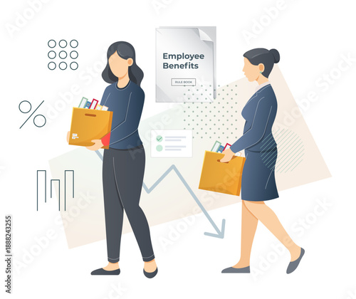 Lay Off - Loss of Job - Employee Benefits  - Illustration